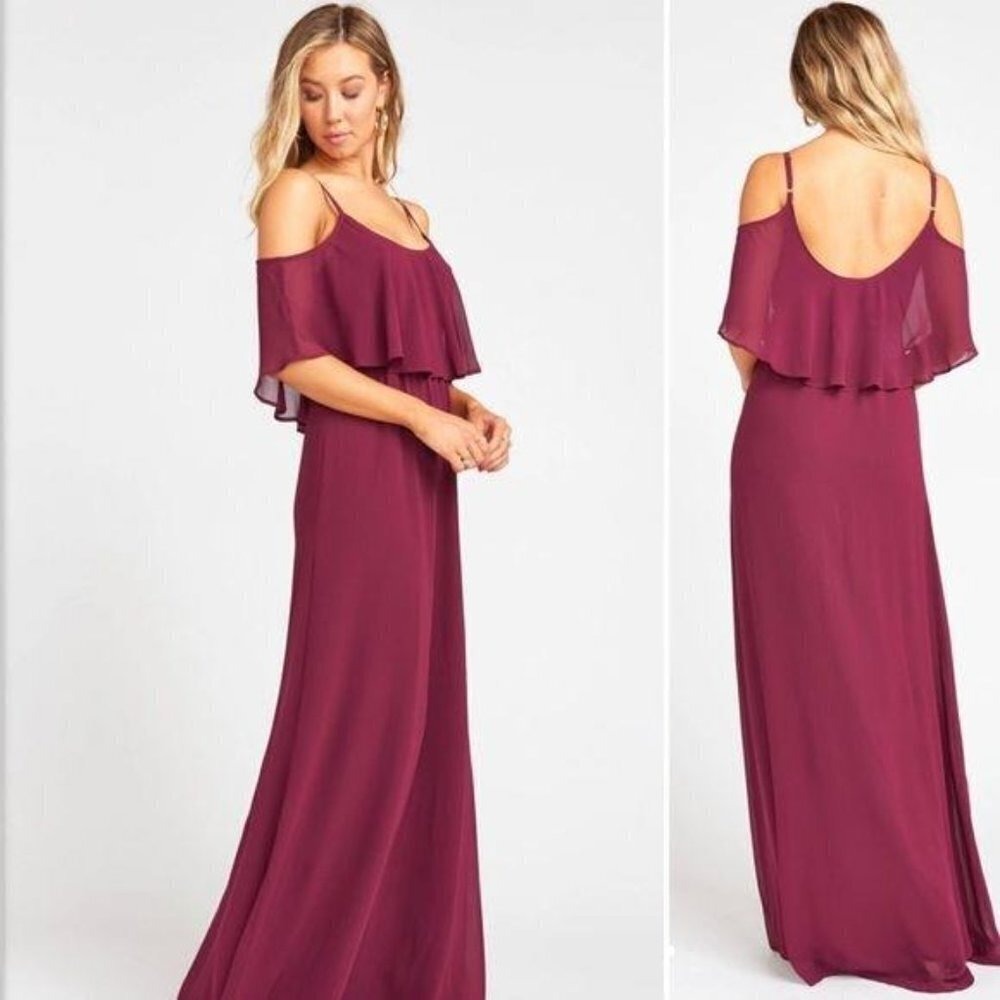 Show Me Your Mumu Burgundy Wine Caitlin Formal Maxi Dress - 1X -NWOT- Bridesmaid